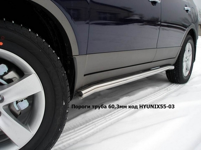 Пороги труба 60, 3мм на Hyundai (хендай) ix55 2008 по наст. ― PEARPLUS.ru