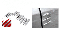 Накладки-капельки защитные  хромированные  Hyundai  Santa Fe (2010 по наст.)