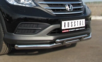 Защита переднего бампера d63 (секции) d42 (прямой) Honda (хонда) CR-V 2013- ― PEARPLUS.ru