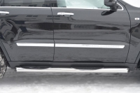 Пороги труба d76 с накладкой (вариант 1) Jeep (джип) Grand Cherokee (чероки) (2013 по наст.) ― PEARPLUS.ru