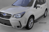 Пороги алюминиевые (Corund) Subaru (субару) Forester (форестер) (2013-) ― PEARPLUS.ru