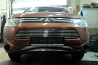 Защита передняя двойная d76/60 (скосы) Mitsubishi (митсубиси) Outlander (оутлендер) 2012- ― PEARPLUS.ru