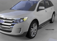 Пороги алюминиевые (Corund) Ford (Форд) Edge (2014-) ― PEARPLUS.ru