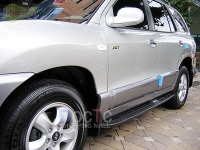         Боковые подножки (пороги) с креплениями оригинал Hyundai  Santa Fe (2006-2010)