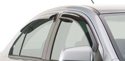 Дефлекторы боковых окон (тёмные, 4 шт.) Mitsubishi (митсубиси) Lancer (лансер) (2007-2010) ― PEARPLUS.ru