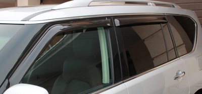 Дефлекторы боковых окон тёмные (4 шт.) Nissan Patrol (2010 по наст.)