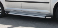 Пороги алюминиевые (Brillant) (серебр) Volkswagen Amarok (2010 по наст.)