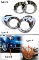 Молдинги противотуманок хром,  (два типа) Tyre A или Tyre B