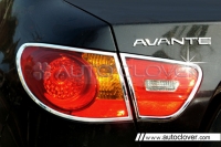 Молдинг задних фонарей хромированные 2шт  Hyundai Elantra (2006-2010) 