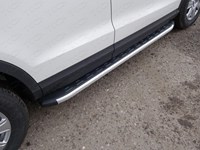Пороги алюминиевые с пластиковой накладкой 1720 мм Audi (Ауди) Q3 2015