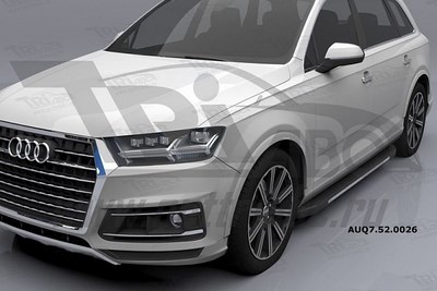 Пороги алюминиевые (Onyx) Audi (Ауди) (Ауди) Q7 (2015-) ― PEARPLUS.ru