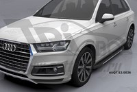 Пороги алюминиевые (Onyx) Audi (Ауди) (Ауди) Q7 (2015-) 