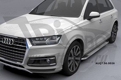 Пороги алюминиевые (Opal) Audi (Ауди) Q7 (2015-)