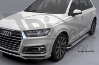 Пороги алюминиевые (Opal) Audi (Ауди) (Ауди) Q7 (2015-) 