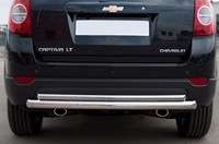 Защита заднего бампера двойная 60/42мм Chevrolet (Шевроле) Captiva (каптива) (2013 по наст.) 