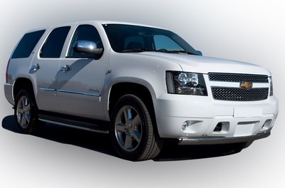 Защита переднего бампера овальная 75х42мм Chevrolet Tahoe (2013 по наст.)