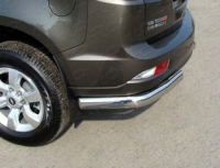 Защита задняя (уголки овальные) 75х42 мм на Chevrolet (Шевроле) Trail Blazer 2013 по наст. ― PEARPLUS.ru