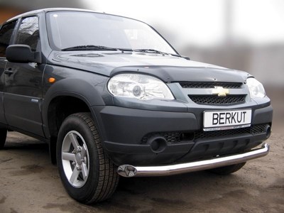 Защита передняя одинарная d76 Chevrolet (Шевроле)-Niva 2009- ― PEARPLUS.ru
