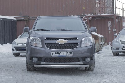 Защита переднего бампера труба овальная 75х42, Chevrolet (Шевроле) Orlando 2012- ― PEARPLUS.ru