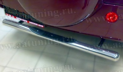 Защита заднего бампера труба с накладкой 76 мм. Chery (Чери) Tiggo FL (2013 по наст.) ― PEARPLUS.ru