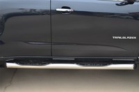 Пороги труба d76 с накладкой (вариант 1) Chevrolet (Шевроле) Trailblazer 2013
