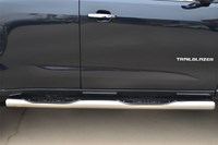 Пороги труба d76 с накладкой (вариант 3) Chevrolet (Шевроле) Trailblazer 2013