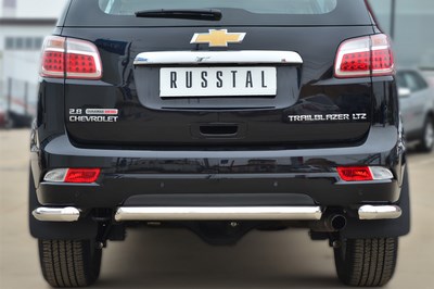 Защита заднего бампера уголки d63 (секции) Chevrolet (Шевроле) Trailblazer 2013 ― PEARPLUS.ru