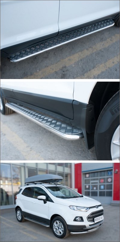 Пороги труба d42 с листом (вариант 2) Ford (Форд) Ecosport 2014- ― PEARPLUS.ru