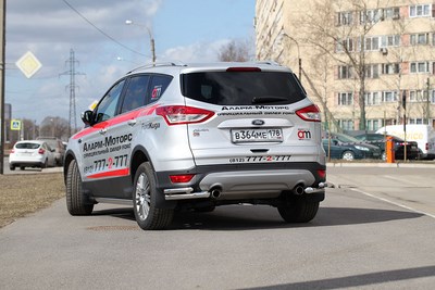 Защита задняя уголкиd60/42 двойная, Ford (Форд) Kuga (куга) 2013- ― PEARPLUS.ru