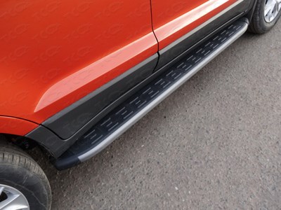 Пороги алюминиевые с пластиковой накладкой 1720 мм Ford EcoSport 2014