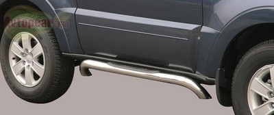Боковые подножки (Пороги, Защита порогов) 3 doors Mitsubishi Pajero (2007 по наст.) SKU:48816qw