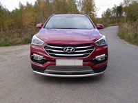 Защита передняя нижняя 60, 3 мм Hyundai (хендай) Santa Fe (санта фе) Premium 2015