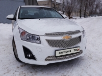 Решетка радиатора верхняя (треугольник)  Chevrolet (Шевроле) Cruze (круз) 2014 ― PEARPLUS.ru