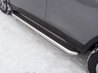 Пороги с площадкой (нерж. лист) 60,3 мм Nissan X-Trail 2015