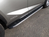 Пороги алюминиевые с пластиковой накладкой (карбон серебро) 1720 мм Lexus (лексус) NX 300h 2014