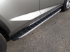 Пороги алюминиевые с пластиковой накладкой (карбон серебро) 1720 мм Lexus (лексус) NX 200t 2015 
