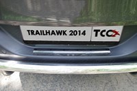 Накладка на задний бампер (зеркало) Jeep (джип) Cherokee (чероки) 2014 (Traihawk) 