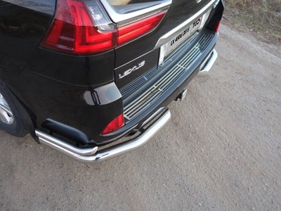 Накладка на задний бампер (лист) Lexus LX 450d 2015-