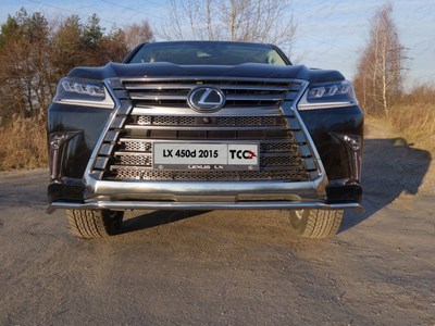 Защита передняя нижняя 42, 4 мм Lexus (лексус) LX 450d 2015- ― PEARPLUS.ru