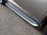 Пороги с площадкой 60, 3 мм Lexus (лексус) NX 200t 2015 
