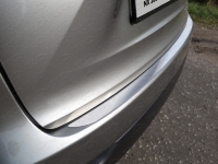 Накладка на задний бампер (лист шлифованный) Lexus NX 200t 2015 