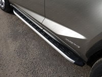 Пороги алюминиевые с пластиковой накладкой 1720 мм Lexus (лексус) NX 300h 2014