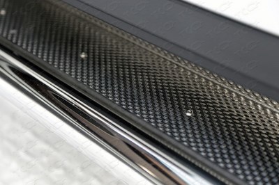 Пороги с площадкой (нерж. лист) 42,4 мм Lexus RX 200t 2015-