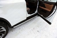 Пороги алюминиевые с пластиковой накладкой 1820 мм Lexus (лексус) RX 200t 2015-