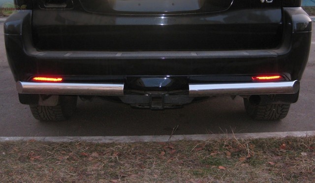 Защита бампера задняя из нержавеющей стали. 76мм (секции) Lexus GX470 (2003-2009) 