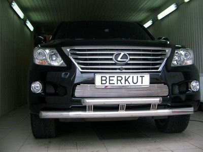 Накладка на решетку бампера d10 Lexus LX-570 2007-2012