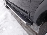 Пороги алюминиевые с пластиковой накладкой 1820 мм Land Rover (ленд ровер) Discovery (дискавери) IV 2010-