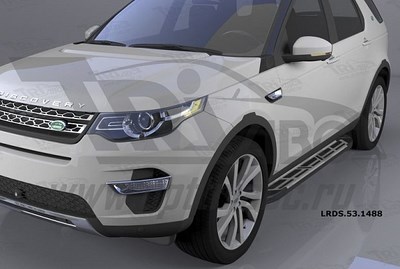 Пороги алюминиевые (Corund Silver) Land Rover (ленд ровер) Discovery (дискавери) Sport (2015-) SKU:401769qw ― PEARPLUS.ru