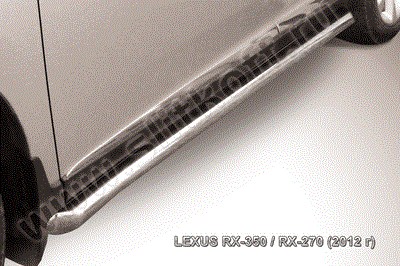 Пороги d76 труба с гибами Lexus (лексус) RX 350/RX 270 (2012 по наст.) ― PEARPLUS.ru