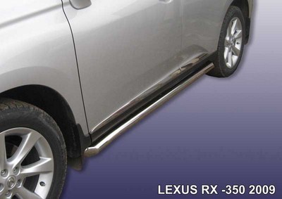 Пороги d76 труба с гибами Lexus RX 350 (2009-2012)